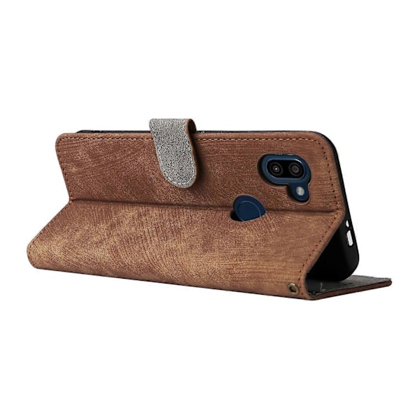 Til Orbic Fun+ 4G Støtte Cover Anti-drop Wallet Telefon Etui RFID Blokerende PU Læder Skal med Rem Multicolor Brown