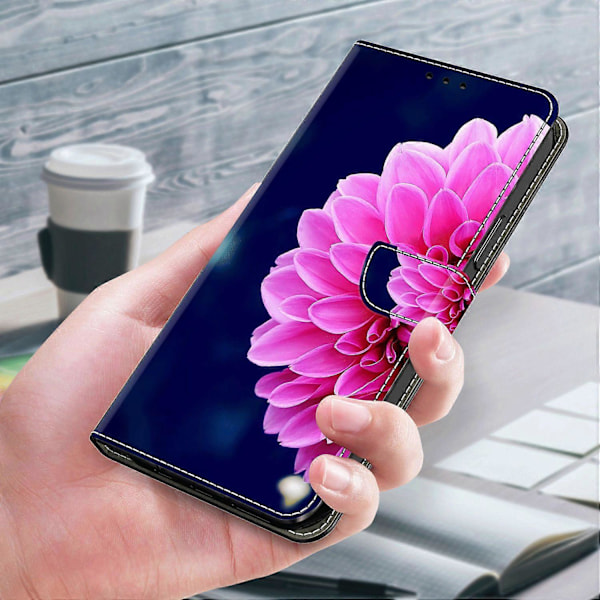 Læder Stand Cover med 3D-mønster og pung til Motorola Moto G24 Power Multicolor Style D