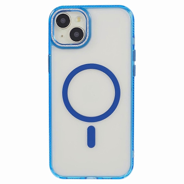 Skal för iPhone 15 Plus Kompatibelt med MagSafe, Magnetisk Ring+TPU+PC+Aluminiumlegeringsskal Multicolor Style D