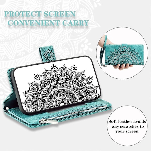 Til Samsung Galaxy A05s 4G Etui Telefon Cover Wallet PU Læder Stand Shell med Rem Multicolor Style C