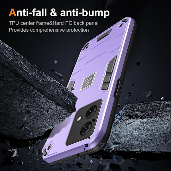 Motorola Moto G84 5G puhelinkotelo TPU+PC iskunkestävä kestävä suojus Multicolor Style C
