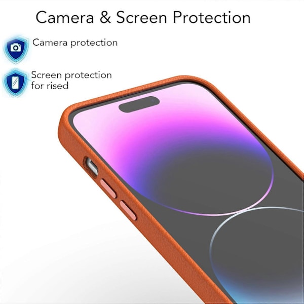 För iPhone 14 Pro Max Anti-Drop Mobilskal PC+PU Läder Magnetiskt Mobiltelefonskydd Multicolor Style A