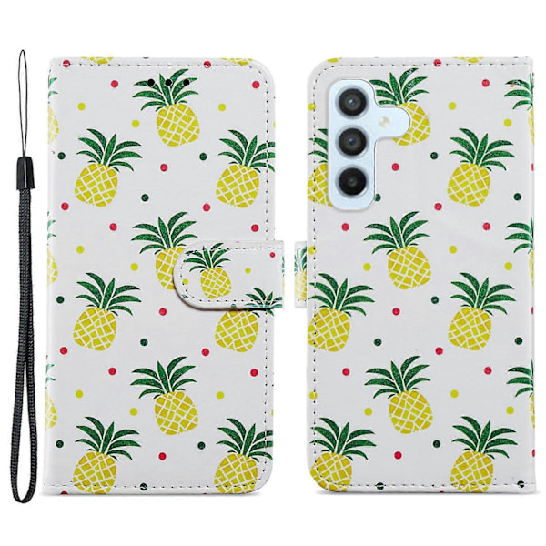 Plånboksfodral för Samsung Galaxy A34 5G Mönstertryck PU Läder Ställ Flipfodral med Rem