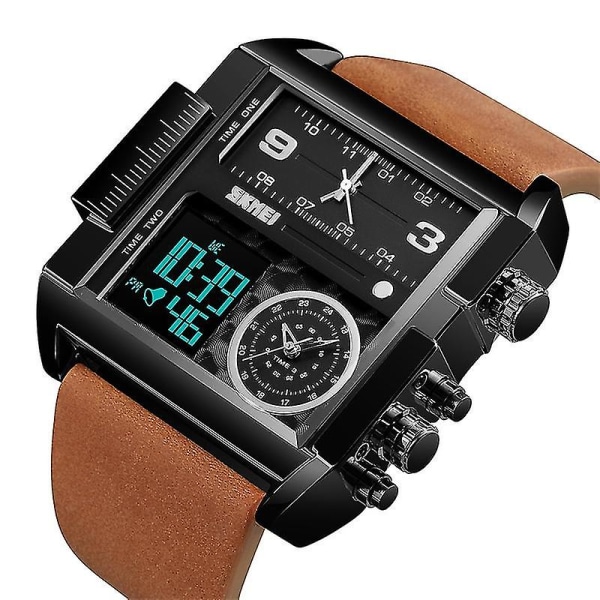 Skmei 1391 Square Dial Business Watch Black Brown