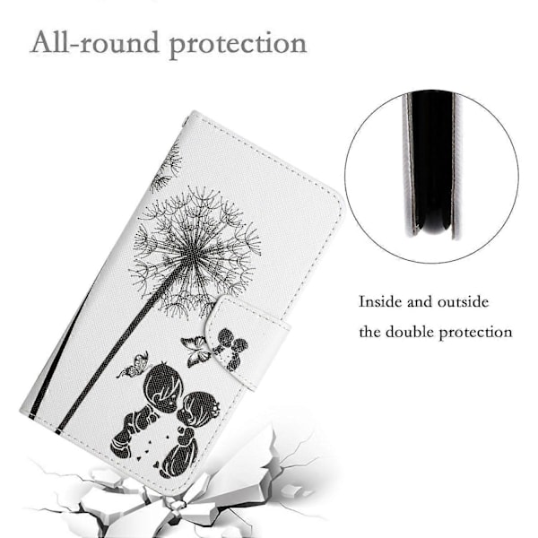 Til Samsung Galaxy A25 5G Etui Mønsterprint Kryds Tekstur Cover Multicolor Dandelion