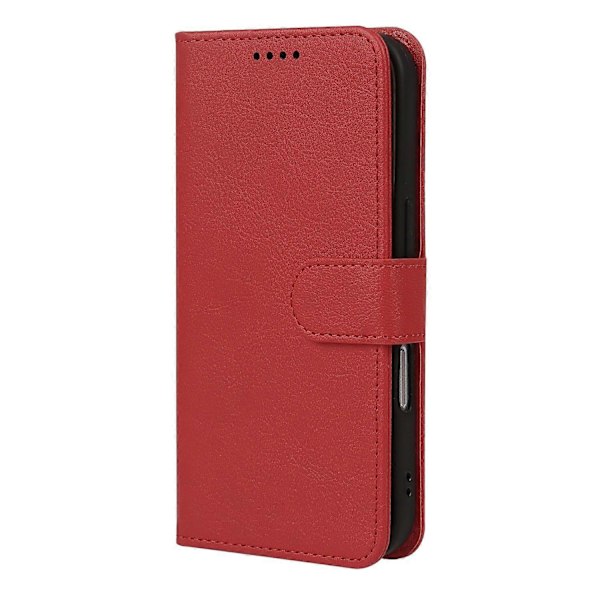 Læderetui med pung, stativ og magnetlukning til iPhone 16 Pro Max - Grøn Multicolor Red