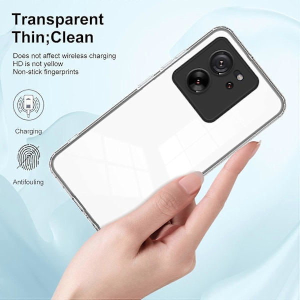 Til Xiaomi 13T/13T Pro Gennemsigtigt Cover TPU+PC Beskyttende Telefoncover Multicolor Style A