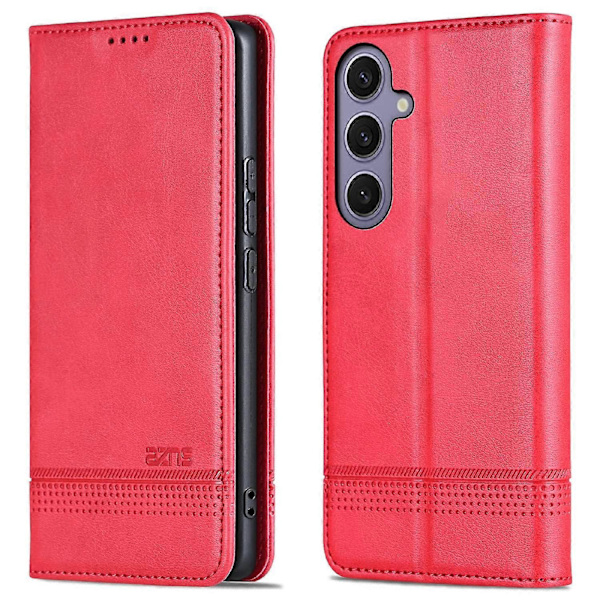 AZNS Samsung Galaxy A26 5G -kotelo, lehmännahkakuvioinen PU-nahkainen lompakkopuhelinkotelo - vihreä Multicolor Red