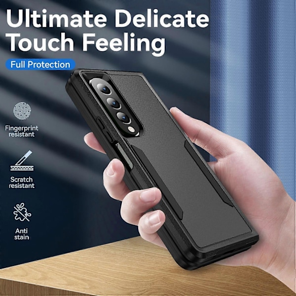 För Samsung Galaxy Z Fold4 5G PC+TPU Dubbla Lager Skydd Skal Anti-fall Mobilskal Multicolor Style D