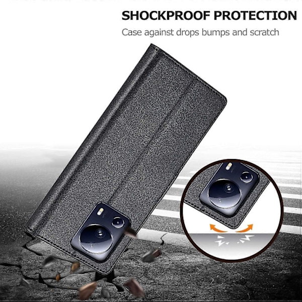 LC.IMEEKE Til Xiaomi 13 Lite/Civi 2 5G Stand PU Læder Telefon Cover Wallet Kalve Tekstur Telefon Cover Multicolor Style A