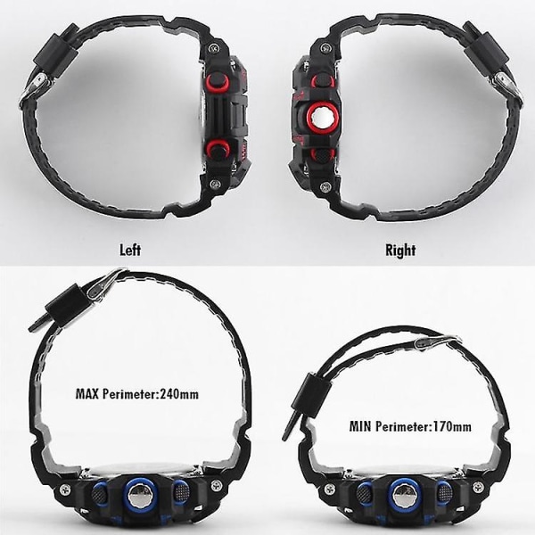 Skmei 1029 Men Outdoor Waterproof Luminous Electronic Watch Red