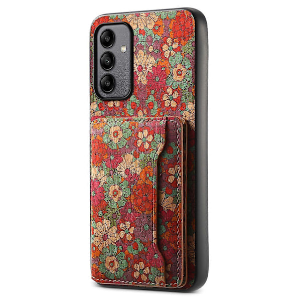 Fodral för Samsung Galaxy A05s 4G Färgglada Blommor Läder Baksida med Korthållare Ställ Multicolor Style D