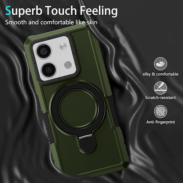 Etui til Xiaomi Redmi Note 13 5G med ringholder, støttefod, TPU+PC telefoncover Multicolor Style G