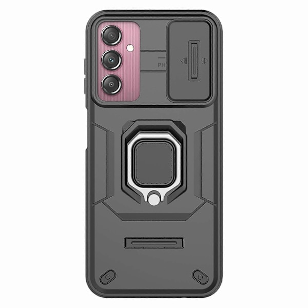Baksida Skal för Samsung Galaxy A14 5G/A14 4G PC+TPU Telefonfodral Skjutbart Linsskydd Ställ Multicolor Style A