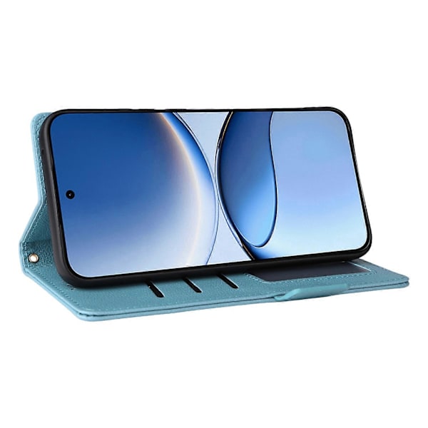 Til Xiaomi Redmi Turbo 4 Pro 5G Etui med Håndledsrem Litchi Tekstur PU Læder Pung Telefon Cover Multicolor Baby Blue