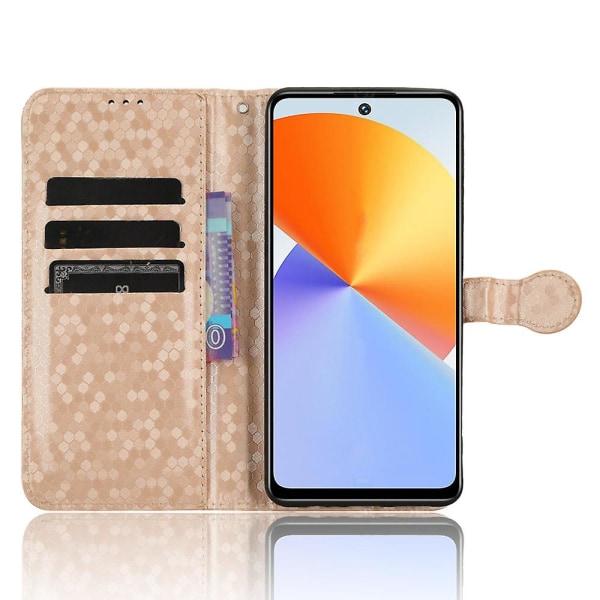 Til Infinix Note 30 Vip 5g Telefon Wallet Etui Dot Præget Stativ Pu Læder Cover Rose Gold