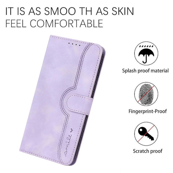 YX0030 PU Læder Wallet Case med Præget Stander Flip Telefon Cover til Samsung Galaxy S23 FE Multicolor Style E