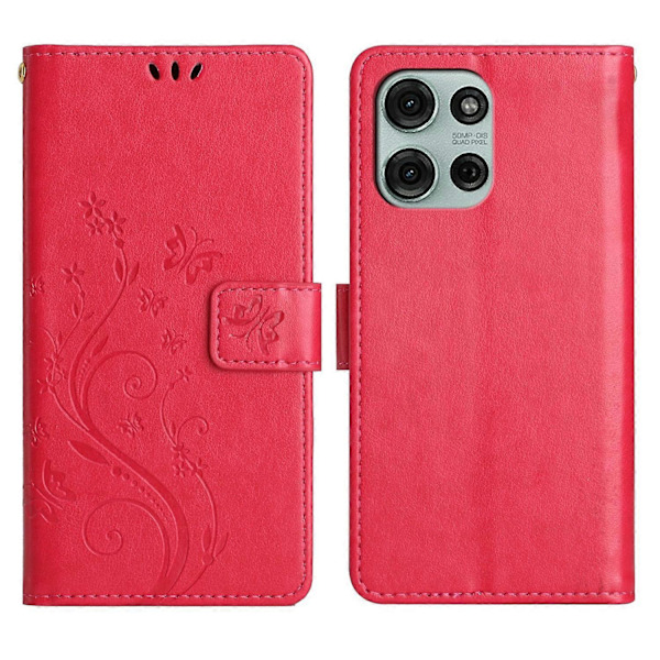 Motorola Moto G75 5G -kotelo PU-nahkainen puhelinlompakkokotelo hihnalla Multicolor Style C