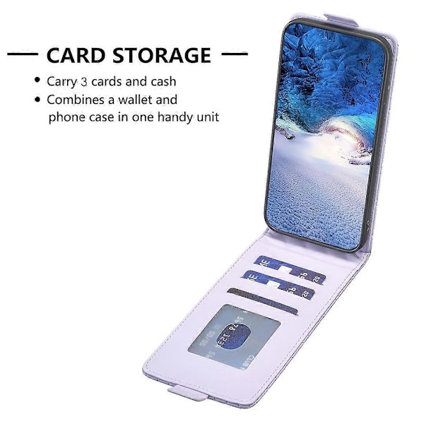 BF30 Samsung Galaxy A15 4G -kotelo pystysuora läppä PU-nahkainen puhelinkotelo korttipidikkeellä Multicolor Style C