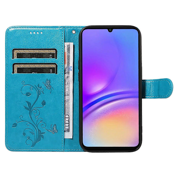 Fodral för Samsung Galaxy A06, blommönstrat PU-läder plånboksfodral Multicolor Style E