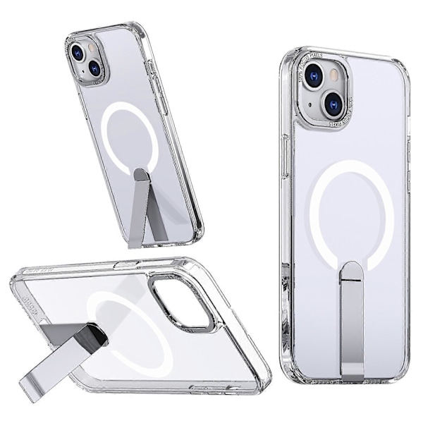 Etui for iPhone 14/13 Kompatibelt med MagSafe Stativ TPU + Akryl Telefondeksel Multicolor Transparent