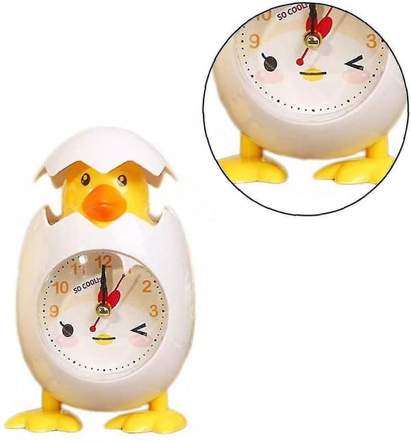 Väckarklocka Tecknad Kycklingägg Shell Desktop Klocka För Barn Present Heminredning Yellow
