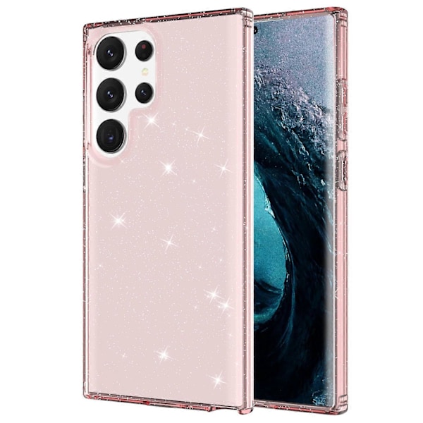 Samsung Galaxy S23 Ultra -puhelimen kuori, paksuuntettu glitterjauhe, kirkas TPU-puhelinkuori Multicolor Style B