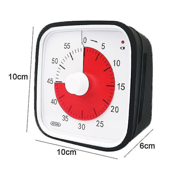 Visuel Nedtællingstimer, Overdimensioneret Klasseværelses-Visuel Timer Til Børn Og Voksne, Holdbar Mekanisk Køkkentimer
