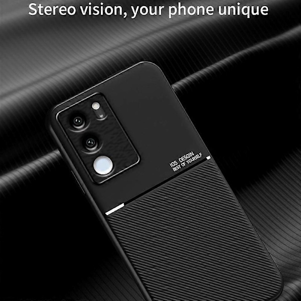 Linjer Präglat Läder+TPU Skal för vivo S17 5G/S17 Pro 5G, Magnetisk Hållare Metallplatta Telefonskal Multicolor Style D