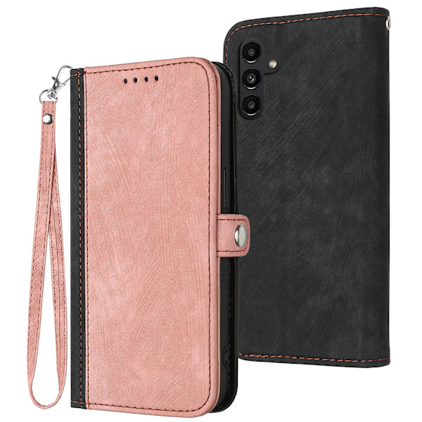 För Samsung Galaxy S23 Fe Plånbok Pu Läder Cover Stativ Case med rem Pink