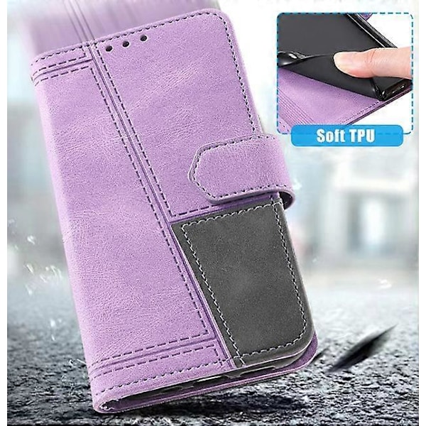 TTUDRCH Style 004 Xiaomi 14 -puhelinkotelo RFID-suojauksella ja nahkaisella yhdistelmällä Multicolor Style D