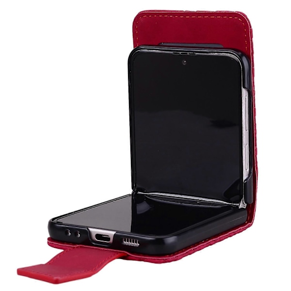 Skal för Samsung Galaxy Z Flip5 5G Präglat PU Läder+PC Telefonskydd Multicolor Style E