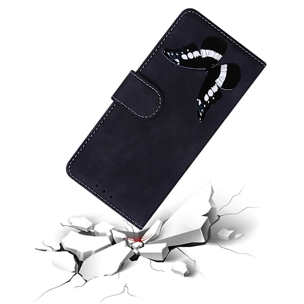 Stativfodral i PU-läder med fjärilstryck för Realme 13+ 5G Multicolor Style A