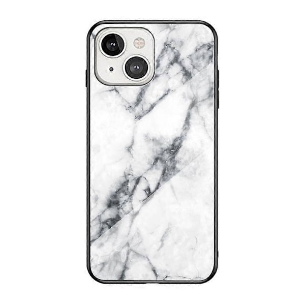 Marmor Design Härdat Glas Anti-Repor Stöttåligt Skal för iPhone 13 mini 5.4 tum Multicolor Style A