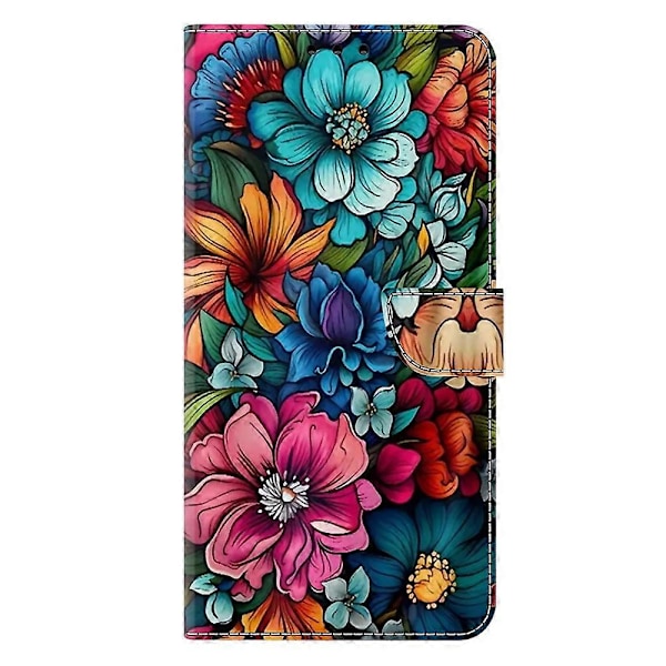 TPU+PU Läder Flip Fodral För Xiaomi Redmi 14C 4G/14R 5G/Poco C75 4G Mönstertryckt Multicolor Style F