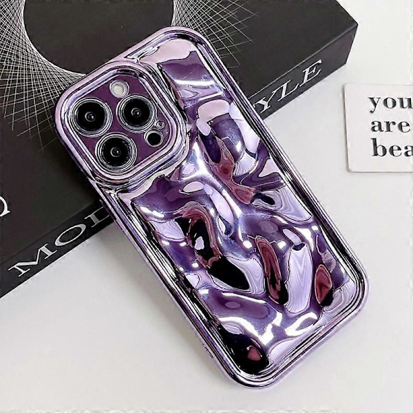 iPhone 15 Pro Max -kotelo, naarmuuntumaton, galvanoidulla meteoriittikuvioinnilla varustettu TPU-puhelinkuori Multicolor Style B