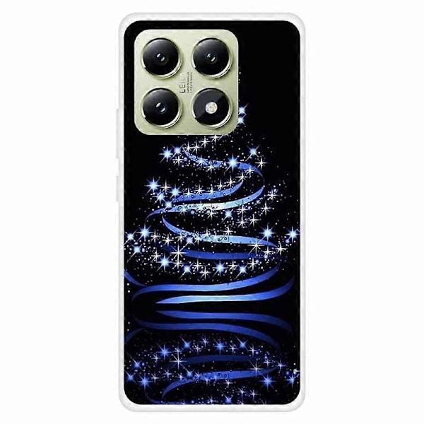 Til Xiaomi 14T Pro Cover Festlig Julemønster TPU Beskyttende Telefon Cover Multicolor Blue LED Strip
