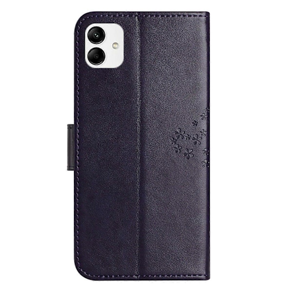 Skal för Samsung Galaxy A05 4G Uggla Träd Präglat Läder Telefonskydd med Plånbok Multicolor Style B