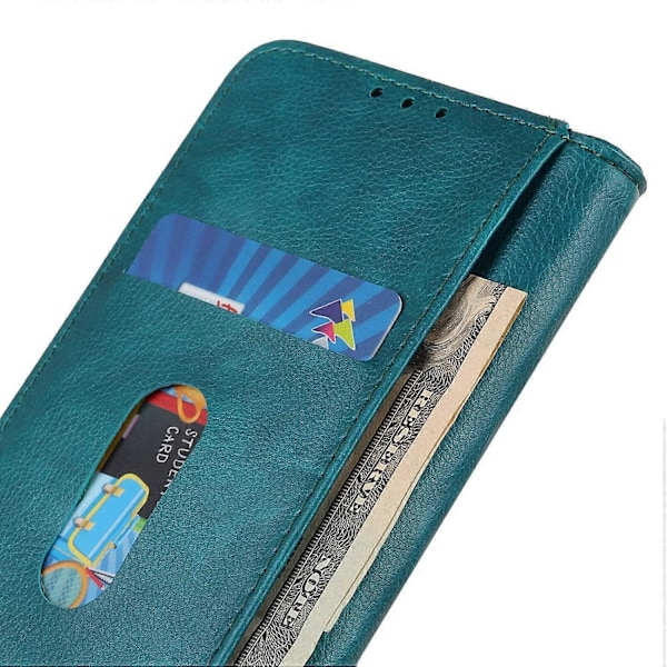För Samsung Galaxy A06 Ställfodral Delat Läder Litchi Textur Plånbok Telefonfodral Multicolor Style A
