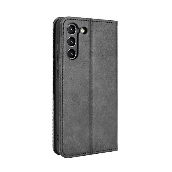 Magneettilukko Vintage-tyylinen TPU+Nahkainen Puhelinkotelo Lompakkoteline Samsung Galaxy S21 FE:lle Multicolor Style A