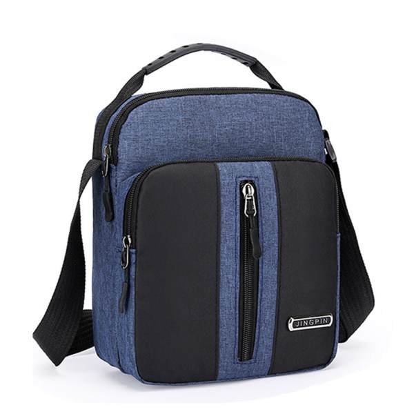 Män Small Colorblock Messenger Bag Pack Resor Sport Axelrem Ryggsäck Cross Body Outdoor Blue