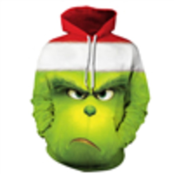Christmas Hoodie Grinch Unisex -tröja Julklappar för vuxna E XL