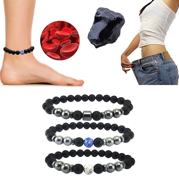 Magnetic Bead Anklet For Anti Varicose Svulling Therapy Armband Viktminskning #2