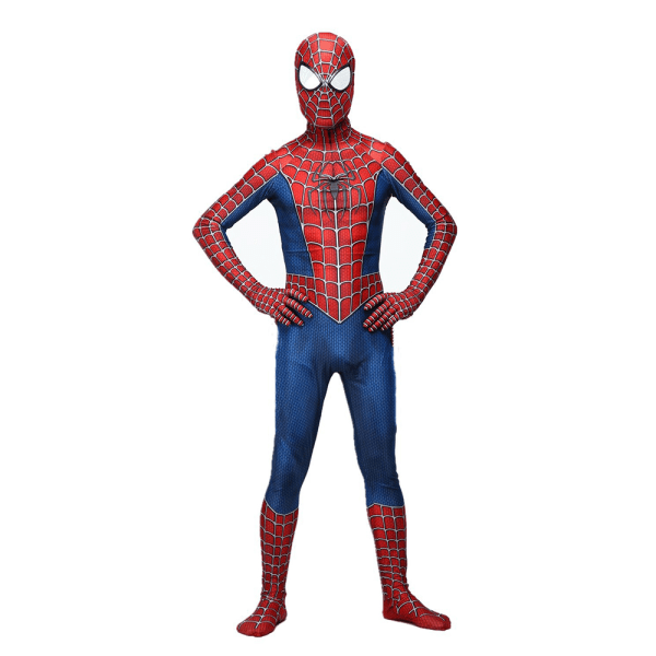 Spiderman Cosplay Jumpsuit Kostym Halloween Fancy Dress for Kid 6-7 Years