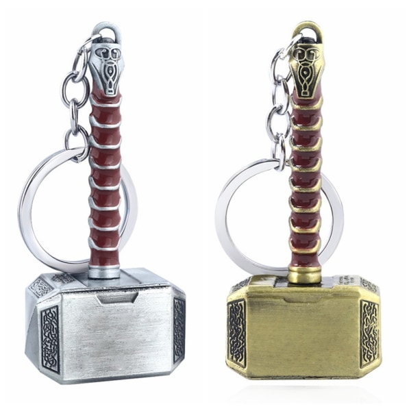 Mjolnir Nyckelring Avengers Thor Hammer Nyckelring Hammer Key Ring A
