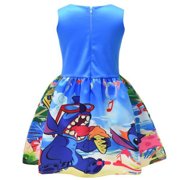 Stitch Bow Tutu-klänningar Barn Flickor Prinsessfest Tävlan Fynklänning Sommar #1 130cm