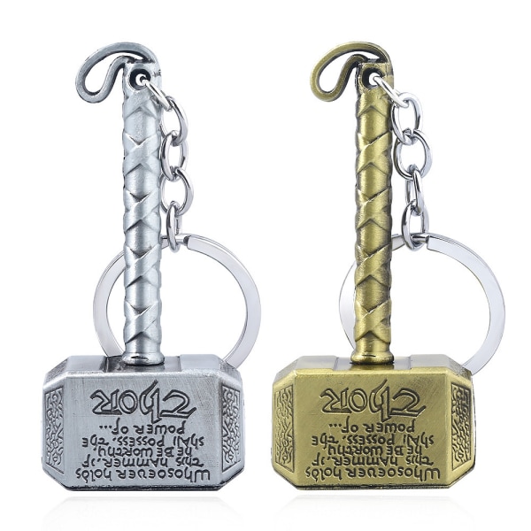 Mjolnir Nyckelring Avengers Thor Hammer Nyckelring Hammer Key Ring C