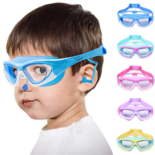 Simglasögon för barn lämplig för 3-12 års poolglasögon rose red