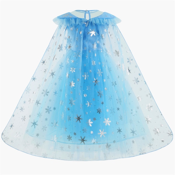 Barn Tjej Elsa Princess Cosplay Kostym Fancy Dress Cape Outfit Halloween Party' 120cm