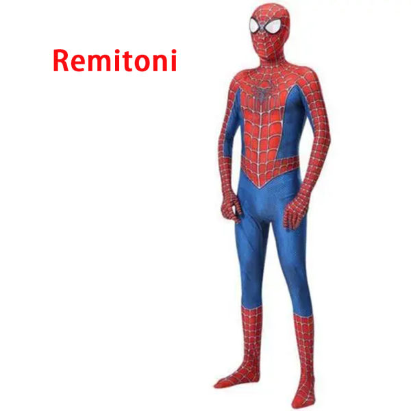 Spiderman Cosplay Jumpsuit Kostym Halloween Fancy Dress for Kid 11-12 Years